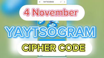4 November Yaytsogram Daily Cipher Code | Yaytsogram Daily Cipher Code | Egg Cipher Code Today