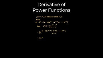 Derivative of Power Functions
