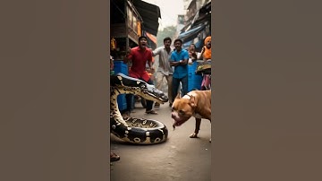Python attacked pitbull 😱😱 #python #snake #wildlife #dog #shorts #ytviral #ytshorts