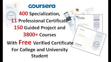 100% Free Specialization, Professional, Guided Project Coursera Courses with Verified Certificate