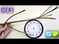 Great Recycling Idea Made With Tree Branch And Old Clock! 👍DIY Tree Branches Idea Project
