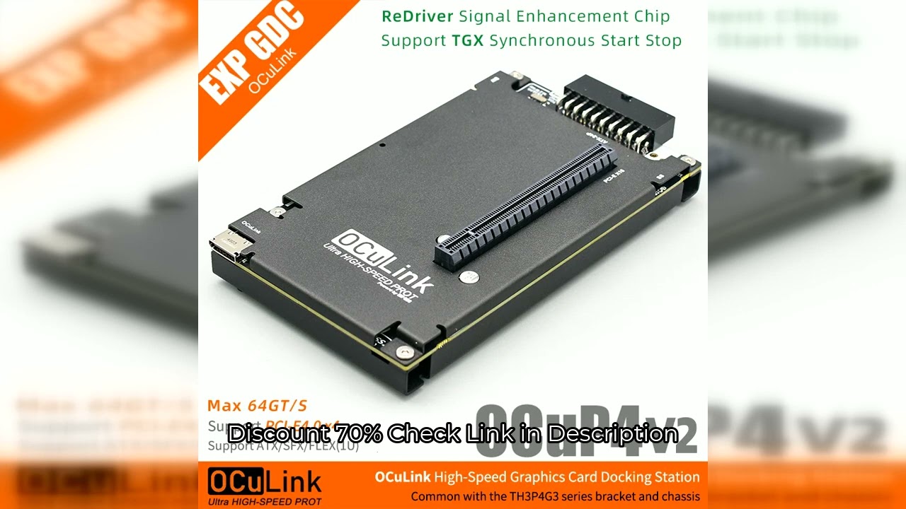 OCuP4V2 OCuLink GPU Dock with ReDriver Chip Optional NVME M.2 to OCulink Adapterfor Laptop Mini PC t