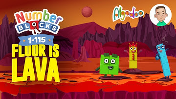 Numberblocks Floor is Lava 1 to 115 in Algodoo