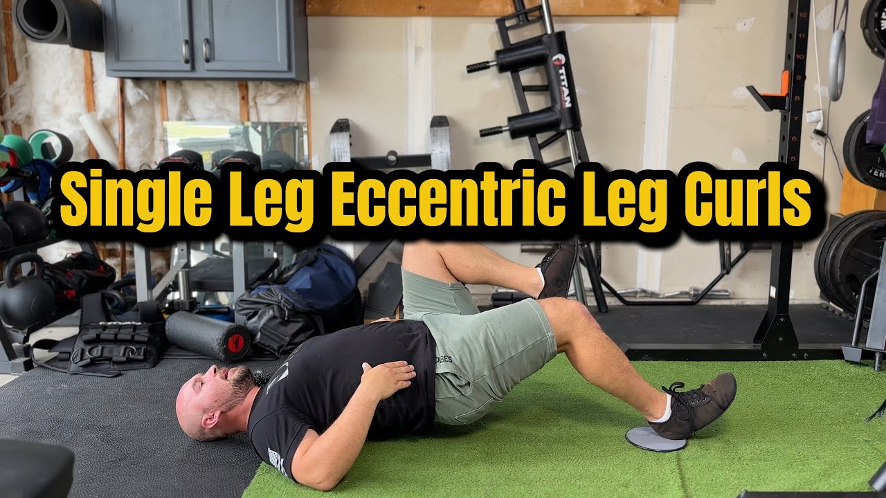 Single Leg Eccentric Leg Curls - YouTube