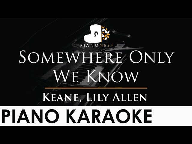 Keane - Somewhere Only We Know - Piano Karaoke Instrumental Cover with Lyrics class=