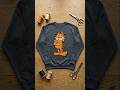 Restaurando el estilo con este bordado de lujo de Garfield en mi sudadera... 😱🐈✨