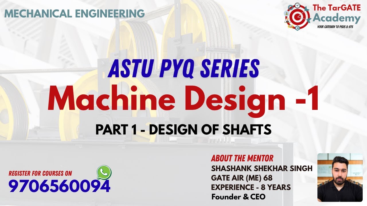 MACHINE DESIGN - 1 ASTU Previous Years' Paper (PYQ solution)