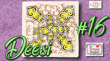 DEESI || 100 Days of Zentangle ® 2021 || Day 16