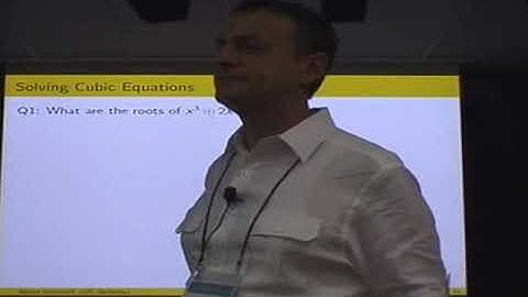 Bernd Sturmfels (University of California, Berkeley) / Lecture 1 : Elementary Introduction