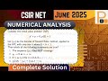 CSIR NET June 2025 Mathematics Solution | Numerical Analysis Part C Solution | Q.ID 4172 Solution