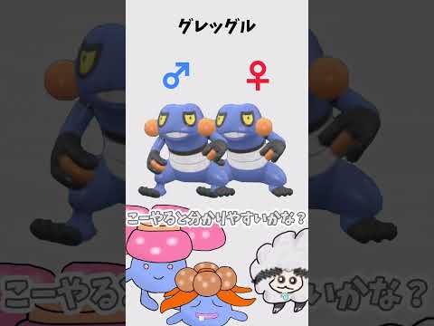 【ポケモン】♂と♀の姿の違いって？#shorts