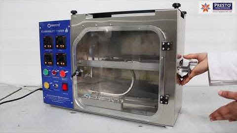 Flammability Tester Manufacturer & Supplier in India | Presto Group