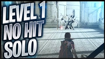 【Code Vein】LEVEL 1 SOLO NO HIT NO DAMAGE | Boss: Argent Wolf Berserker