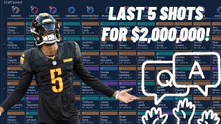 2025 Fantasy Draft Day AMA &amp; 5 Final Fantasy Football Drafts for $2,000,000!