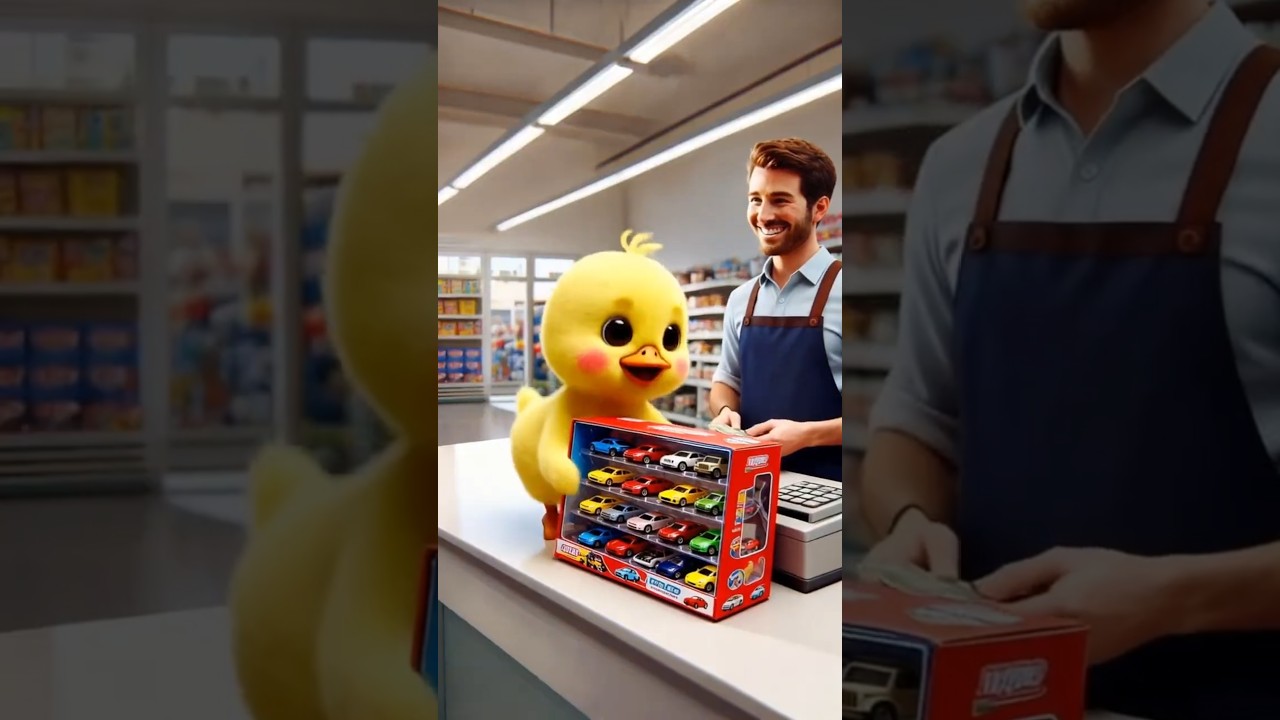 The little duck's alloy pull-back car is so cool! The kid is having so much fun with it.