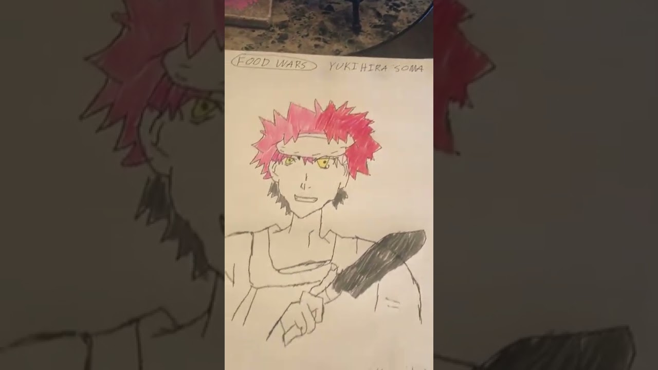 My drawing of Yukihira Soma from Food Wars