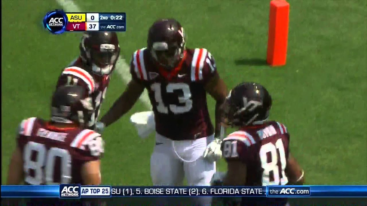 Logan Thomas First TD Pass as the Hokies Starting QB(9-3-2011)