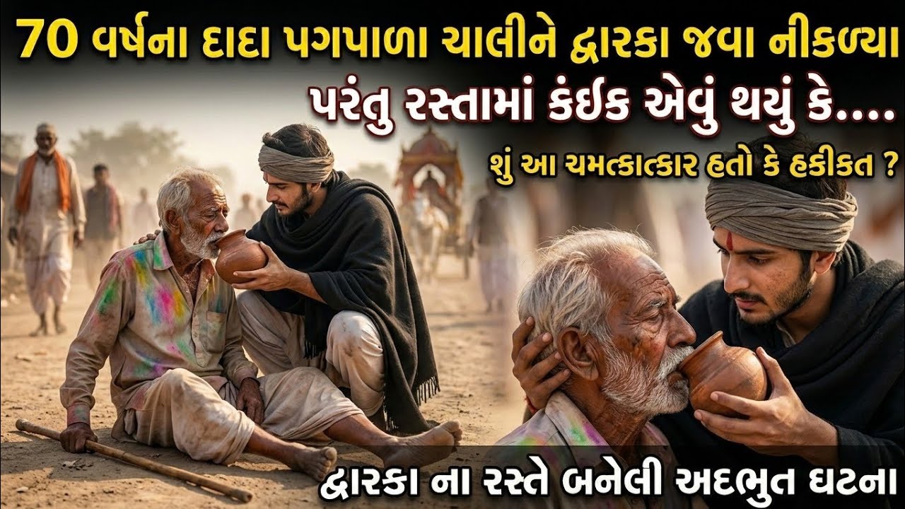 હોળીના દિવસે 70 વર્ષના દાદા સાથે દ્વારકાના રસ્તે બનેલી અદભુત ઘટના | emotional story Gujarati Dwarka 