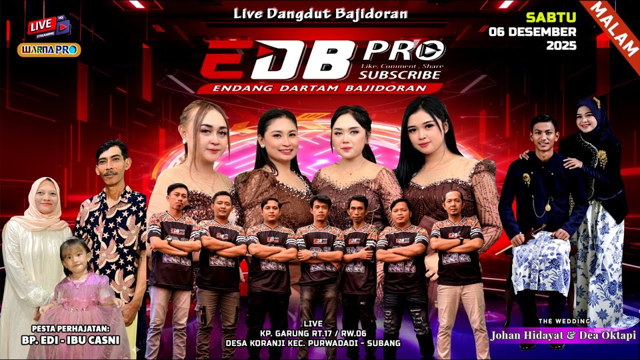 🔴 [ MALAM]  LIVE DANGDUT BAJIDORAN "EDB PRO" || KORANJI - PURWADADI - SUBANG || SABTU, 06 DES 2025