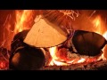 Best fireplace with soft rain  thunder  10 hours