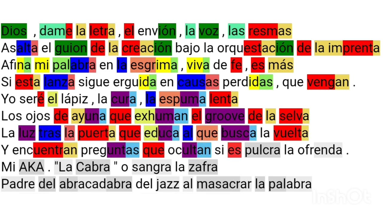 Acru - De donde vengo. Letra y RIMAS (Métrica - Estructura)