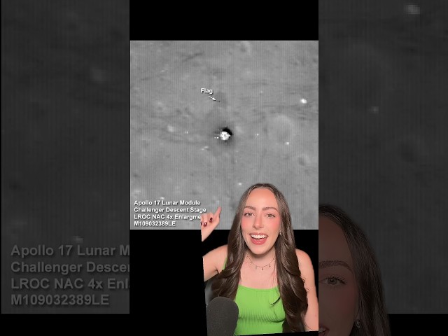 Can we zoom in to the flags on the moon? #moonlanding #space #nasa #astronomy #shorts