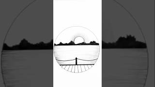 scenery drawing easy-beautiful circle drawing 😍#support#art #viralvideo 🔥🔥🔥
