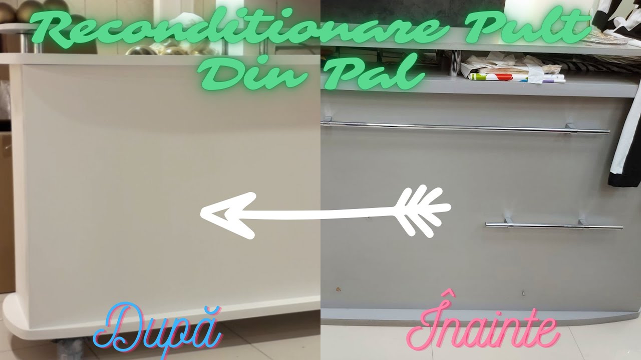 Reconditionare Bar / Pult Din Pal Melaminat ! Cum vopsim mobila din pal ? Vopsim cu Vitex !