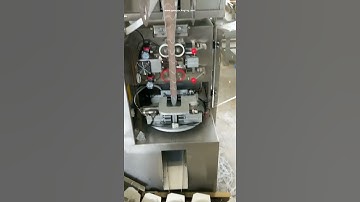 Tea bag triangle form fill seal vertical packaging machine testing video for tea bags