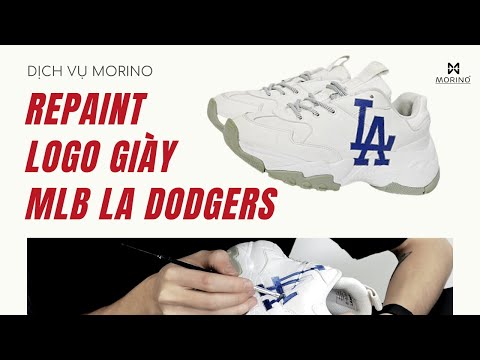 Video Repaint logo giày MLB LA Dodgers | Dịch Vụ Morino - youtube