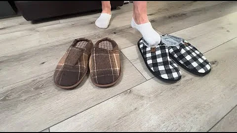 ONCAI Mens Cozy Memory Foam Scuff Slippers Slip On Warm House Shoes Indoor/Outdoor With