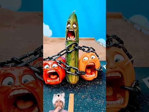 Slime selamatkan jeruk dan tomat #shorts