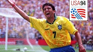 Чемпионат мира по футболу 1994. Бразилия - США. 04.07.1994./ 1994 FIFA World Cup(Матч № 42. 04.07.1994. 1/8 финала. Бразилия - США. Видео фрагментов футбольного матча с 