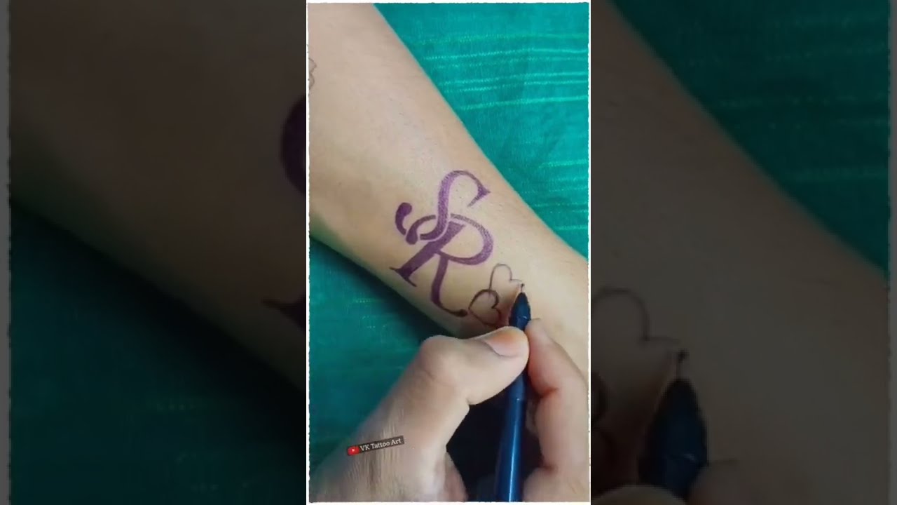 Combination letter tattoo designs  SR  AN  DR  LN  BS  YouTube