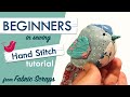 Beginners sewing tutorial  bird from fabric remnants
