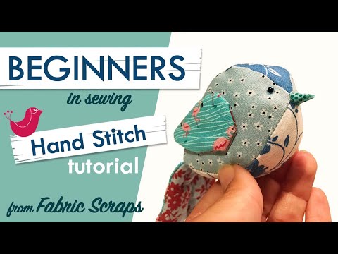 Beginners Sewing Tutorial - Bird from Fabric Remnants