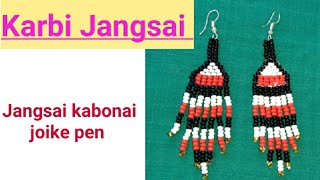 How to make earrings with beads || DIY earrings making || Karbi jangsai