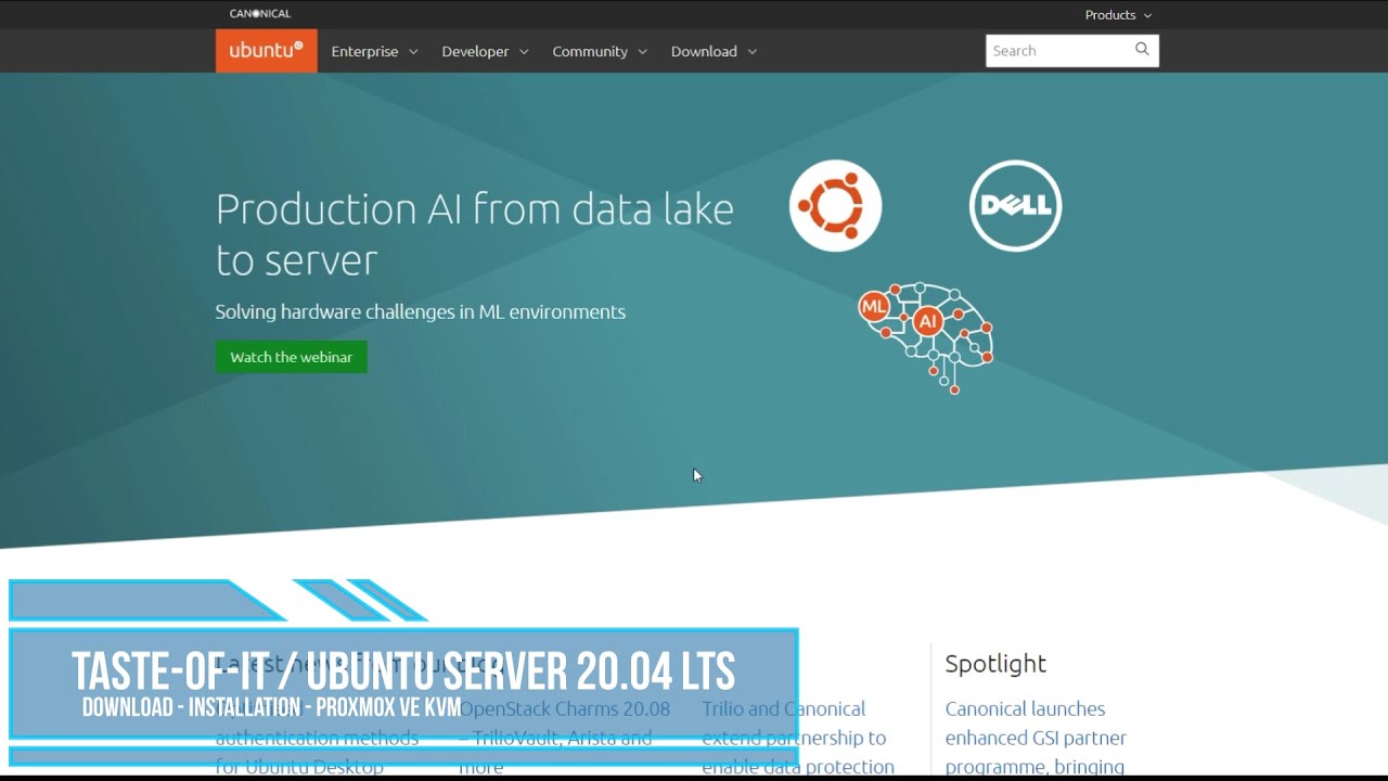 Installation Ubuntu Server 20.04 LTS - Proxmox VE KVM - YouTube