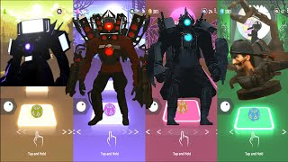 TV Man Titan 🆚 Speakerman Titan 🆚 Cameraman Titan 🆚 Astro Skibidi | Tiles Hop Fun Ball