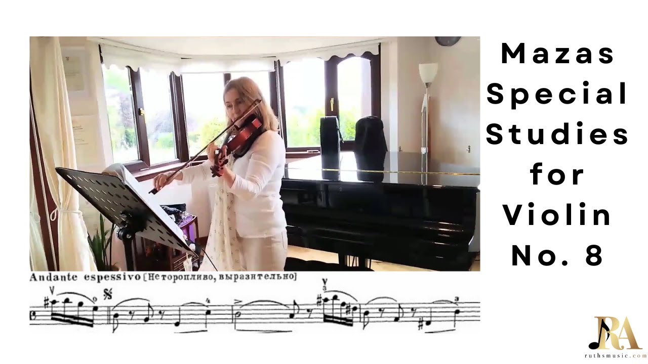 Jacques Féréol Mazas - Violon Études Spéciales op. 36  No. 8 plus score. RCM level 7