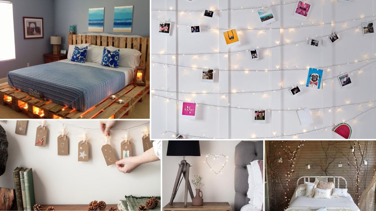 Wall Decoration Ideas For Bedroom With Lights YouTube