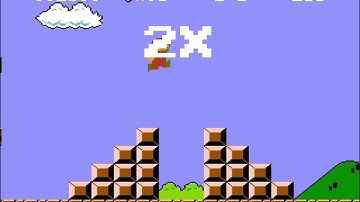 Super Mario Bros. (NES) Jump Over The Flagpole World 1-1