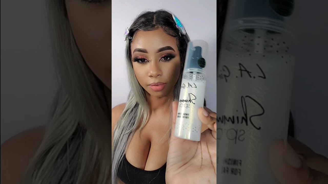 For some extra glow I use the LA Girl Shimmery Spray. 