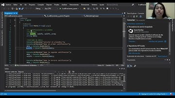 Promedio de 3 calificaciones en C#