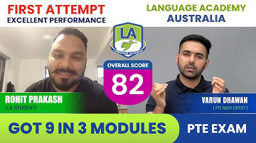 Rohit Prakash got 8 Each in PTE | 9 in 3 Modules | First Attempt | Language Academy PTE NAATI IELTS