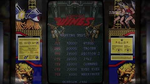 Legendary Wings Arcade (Realistic old crt monitor, original bezel and curved effect)