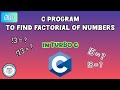 Program to find factorial of numbers in Turbo C | #10 | #c #program #turboc 