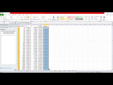 How to calculate Dielectric Constant and Dielectric loss using by Microsoft Excell/ Easy/Tamil