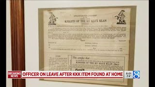 Muskegon officer on leave after KKK item found at home