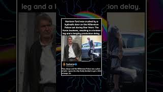 Harrison Ford was crushed by a hydraulic door on the Millennium Falcon set during Star Wars The Forc